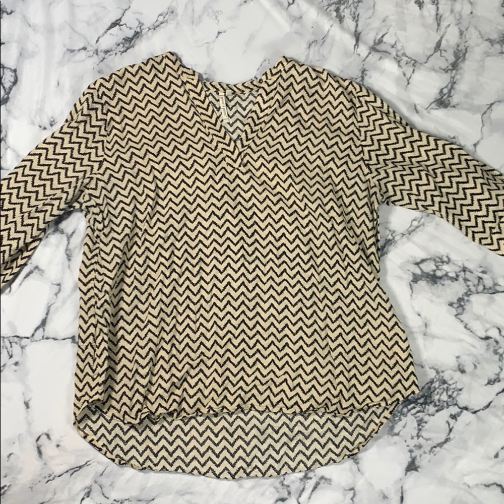 cream chevron top